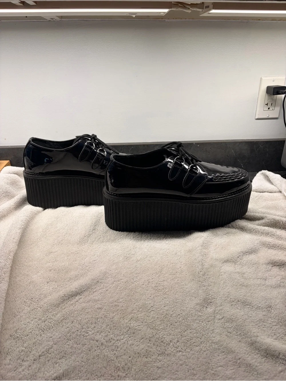 T.U.K. Footwear black patent Viva Mondo creepers men’s 12